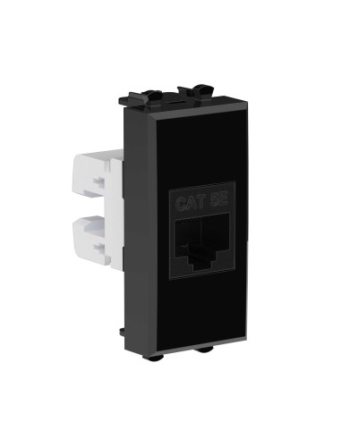 Розетка RJ-45, кат.5E, Avanti, 1 модуль, черный квадрат (4402661): Розетка компьютерная модульная в Самаре