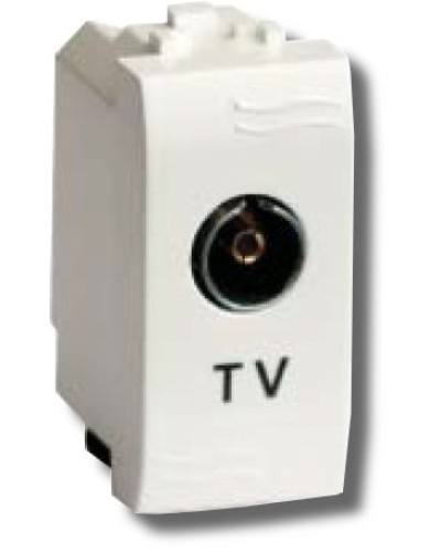 Розетка TV универсальная Brava 1 модуль белая (76721B): Розетка TV в Самаре