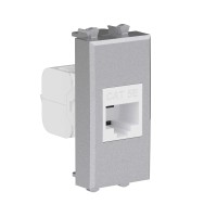 Розетка RJ-45, кат.5E, Avanti, 1 модуль, закаленная сталь (4404661): Розетка компьютерная модульная