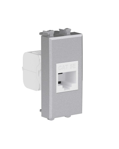 Розетка RJ-45, кат.5E, Avanti, 1 модуль, закаленная сталь (4404661): Розетка компьютерная модульная в Самаре