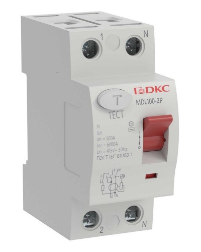 YON MAX MDL100 ВДТ, 2P, 10mA, 25A, АС (MDL100-2P1-25-AC). Автоматический выключатель дифференциальный (УЗО). ДКС в Самаре