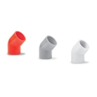 Ecoplast поворот 45гр., для аспирационной системы D25, АБС, серый (10 шт) (49225-10GR). Поворот для аспирационной системы. Экопласт