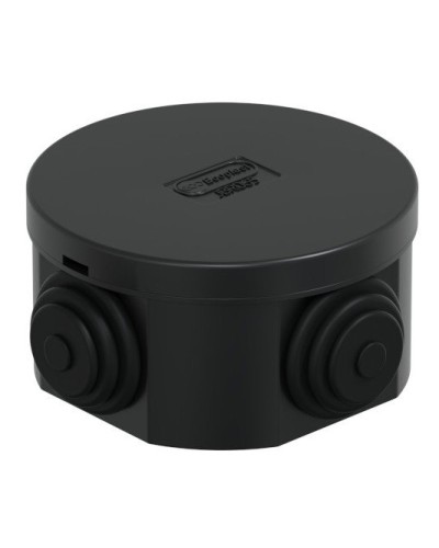 Коробка JBR065 D=65х35, 4 вых., IP44, черная (44004BL-1). Коробка монтажная. Экопласт в Самаре