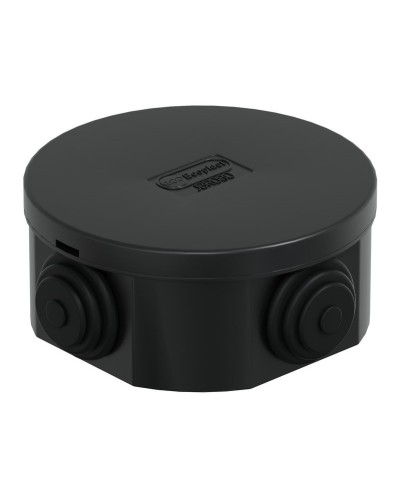 Коробка JBR080 D=80х40, 4 вых., IP44, черная (44005BL-1). Коробка монтажная. Экопласт в Самаре