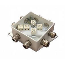 КМ-О (10к*10,0)-IP66-120х120, восемь вводов: Коробка монтажная огнестойкая