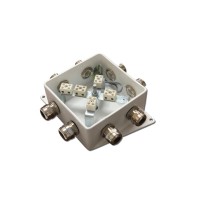 КМ-О (10к)-IP66-120х120, восемь вводов: Коробка монтажная огнестойкая
